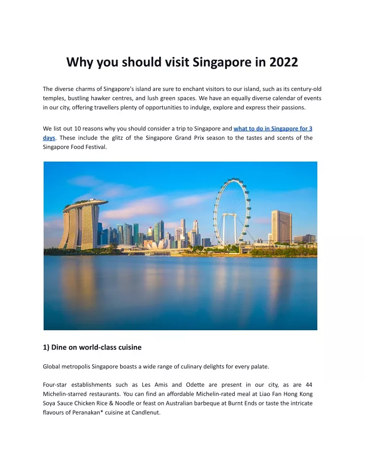 why you should visit singapore in 2022