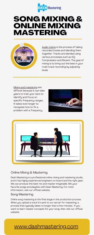 Song Mixing & Online Mixing Mastering