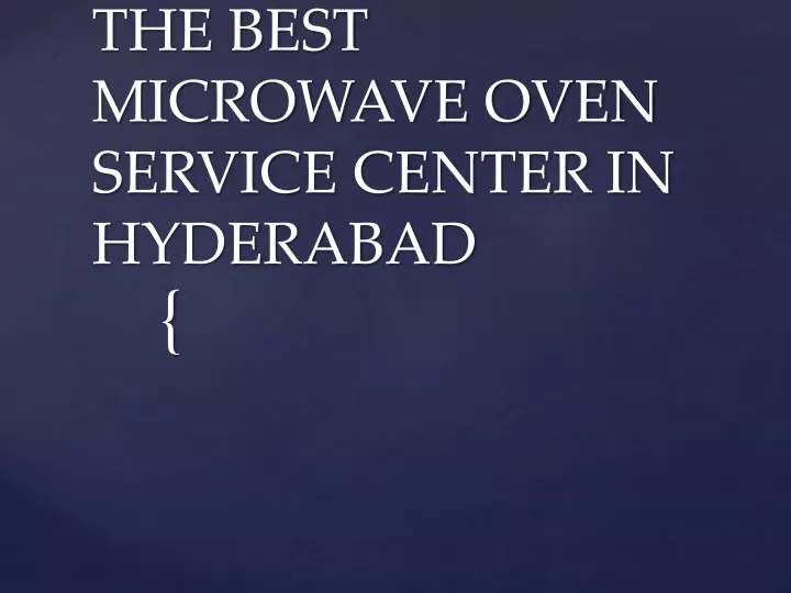 the best microwave oven service center in hyderabad