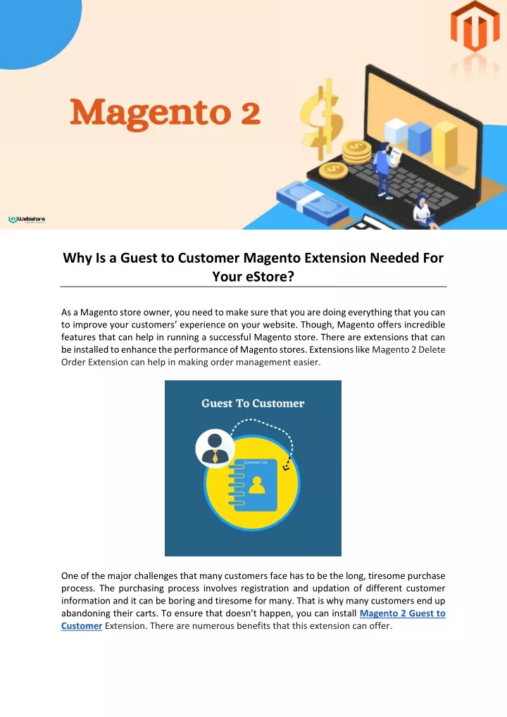 why is a guest to customer magento extension