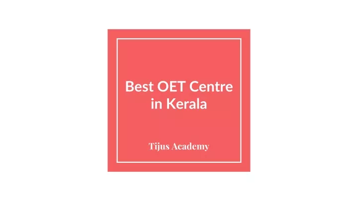 best oet centre in kerala