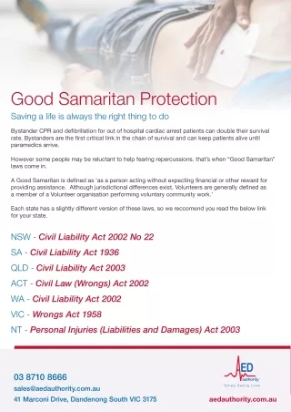 Good Samaritan Protection | AED Authority