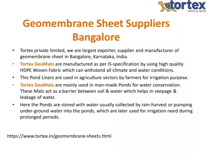 geomembrane sheet suppliers bangalore