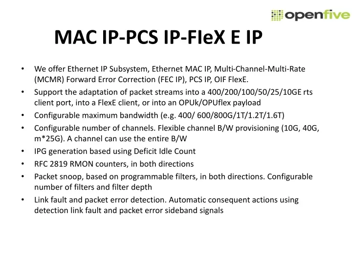 mac ip pcs ip fiex e ip