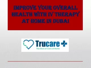 IV Therapy at Home in Dubai