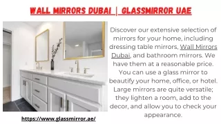 Wall Mirrors Dubai | Glassmirror UAE