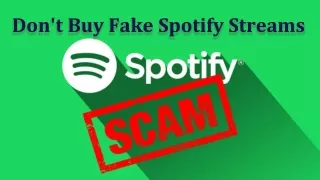 Don't Buy Fake Spotify Streams - Here's Why!