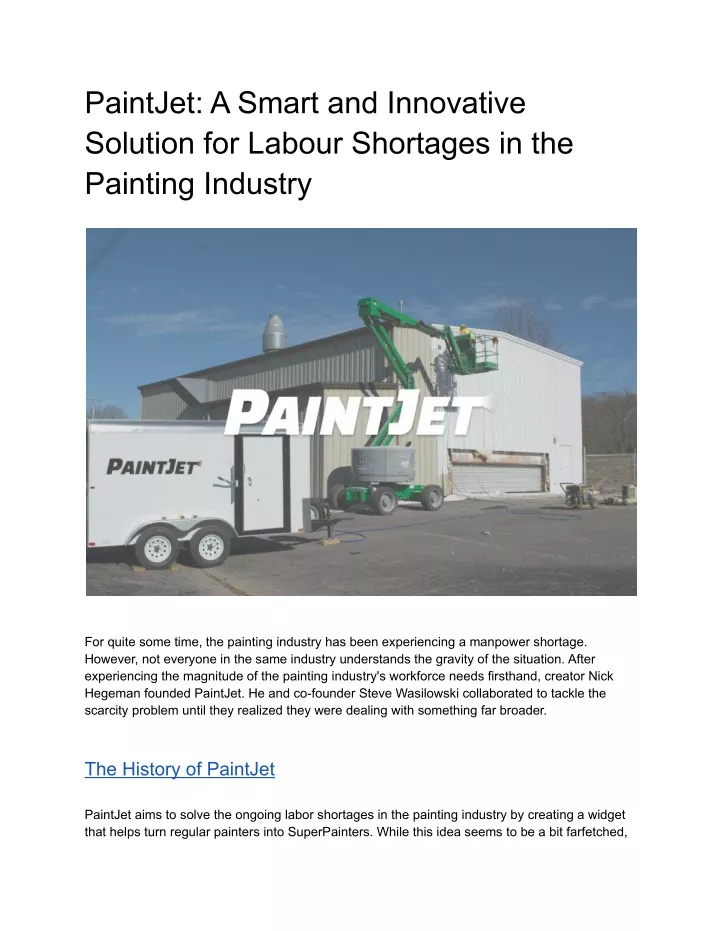 paintjet a smart and innovative solution