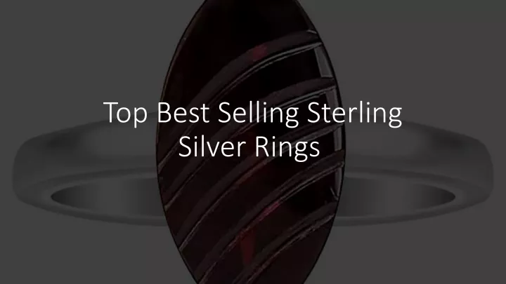 top best selling sterling silver rings