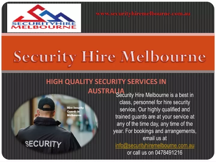 high quality security services in australia