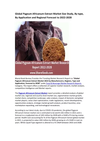 global pygeum africanum extract market size study