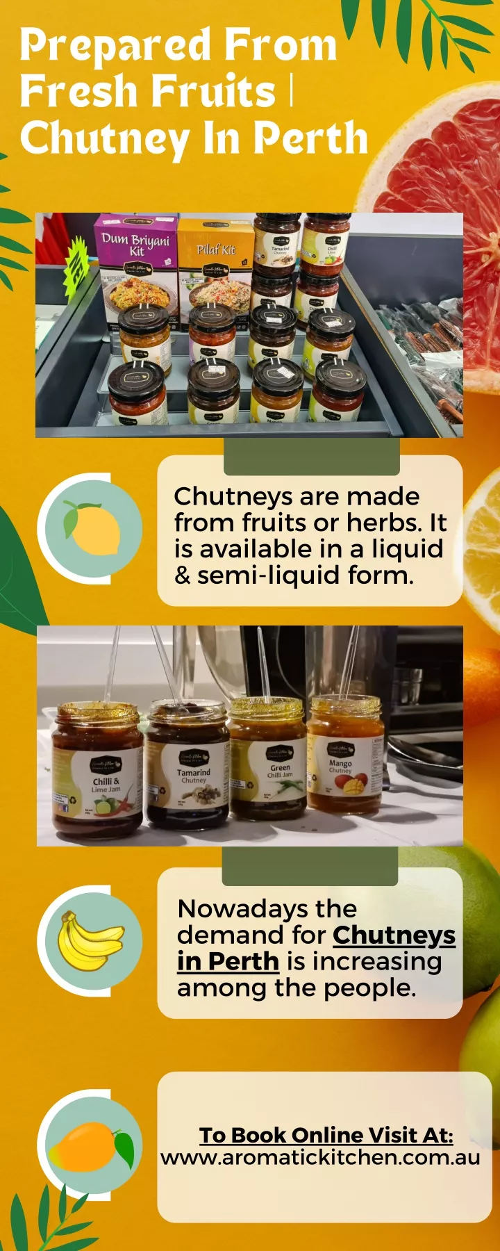 prepared from fresh fruits chutney in perth