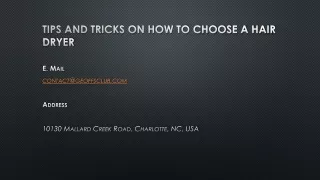 Tips and Tricks on How to Choose a