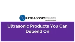 ultrasonic products you can depend on