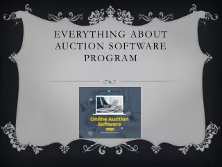 everything about auction software program