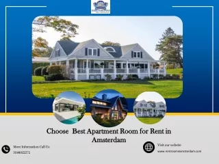 Choose  Best Apartment Room for Rent in Amsterdam