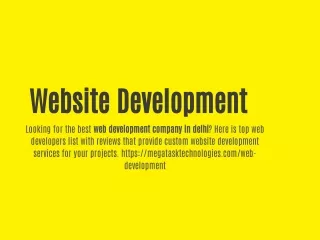 website development looking for the best