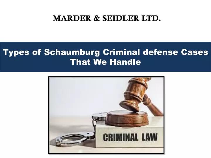 types of schaumburg criminal defense cases that