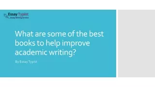 what are some of the best books to help improve academic writing