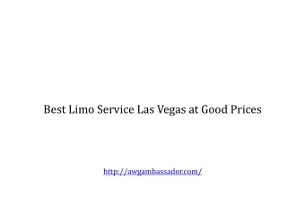Top and Best Limo Service Las Vegas