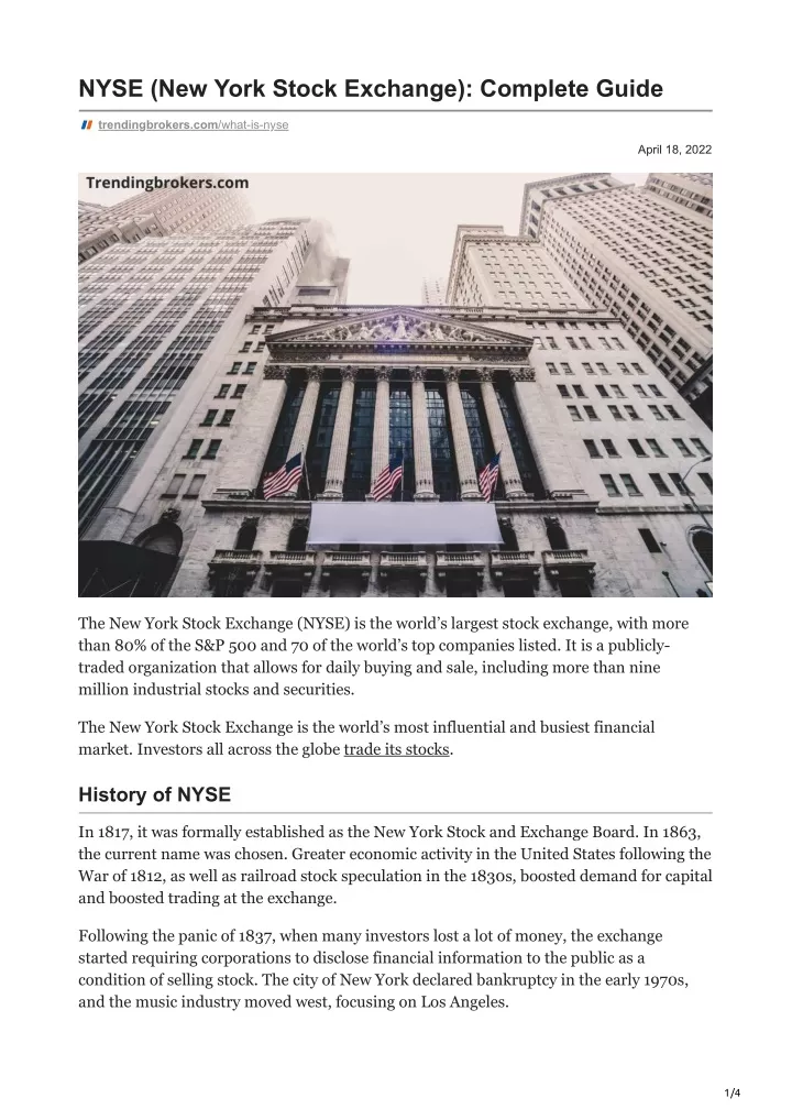 nyse new york stock exchange complete guide