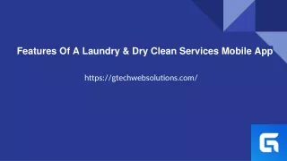 Features of Laundry