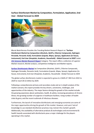 surface disinfectant market by composition