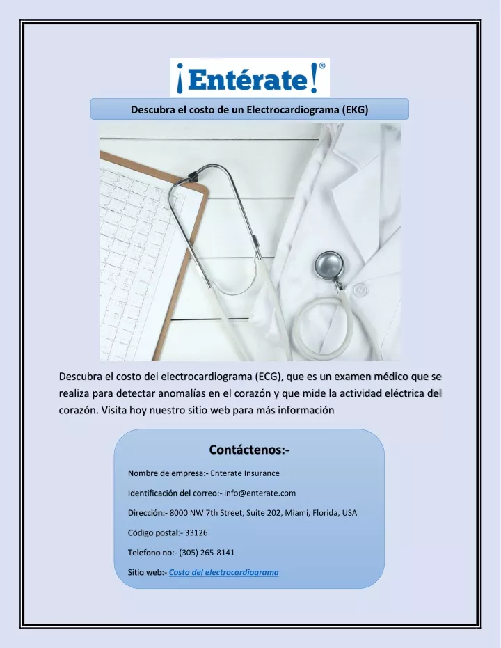 descubra el costo de un electrocardiograma ekg