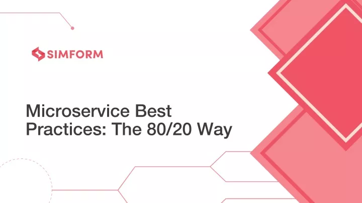 microservice best practices the 80 20 way