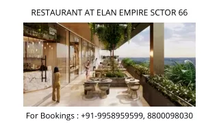 restaurant at elan empire sctor 66
