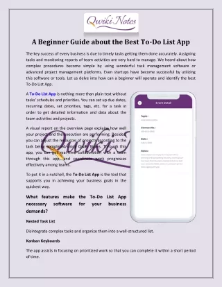 A Beginner Guide About the Best To-Do List App