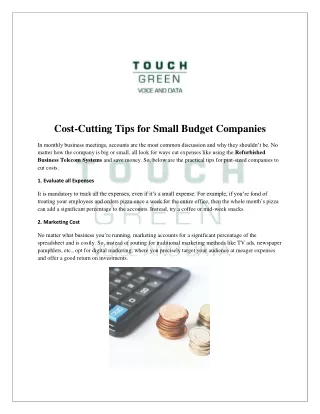 Cost-Cutting Tips for Small Budget Companies-converted