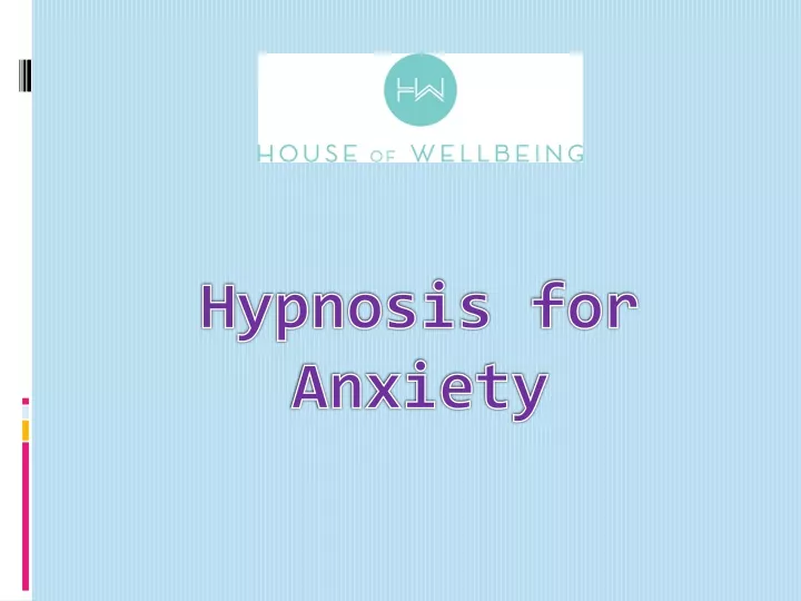 hypnosis for anxiety