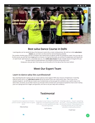 Professional Salsa Dance Classes in Delhi
