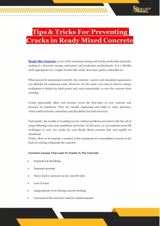 Tips & Tricks For Preventing Cracks in Ready Mixed Concrete