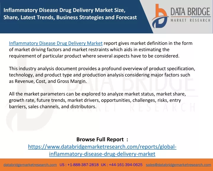 inflammatory disease drug delivery market size