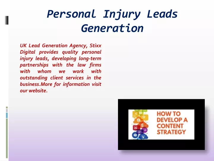 personal injury leads generation