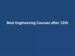 best engineering courses after 12th
