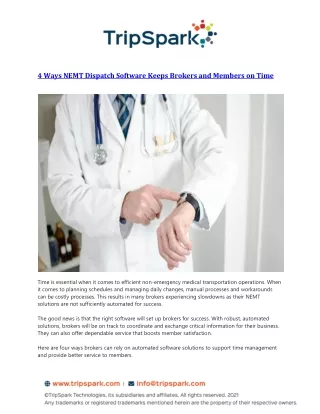 4 Ways NEMT Dispatch Software Keeps Brokers and Members on Time