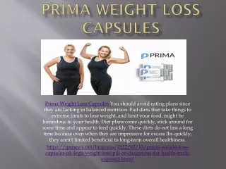 Prima Weight Loss Capsules