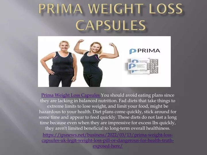 prima weight loss capsules you should avoid