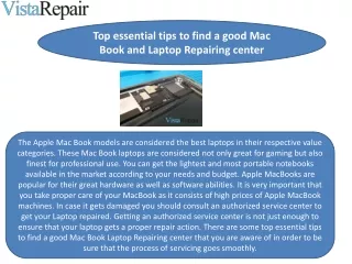 Top essential tips to find a good Mac Book and Laptop Repairing center
