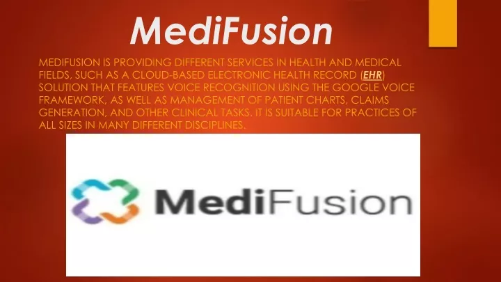 medifusion medifusion is providing different