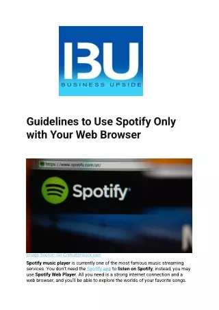 guidelines to use spotify only with your