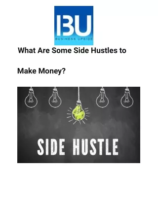 what are some side hustles to
