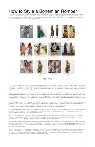 how to style a bohemian romper if you ve always