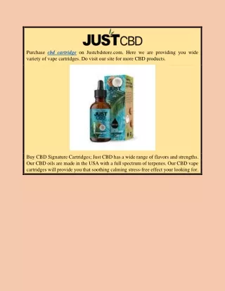 Cbd cartridge | Justcbdstore.com