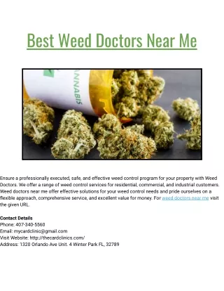 Best Weed Doctors Near Me