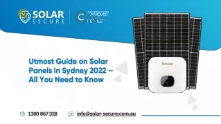 Utmost Guide on Solar Panels in Sydney 2022 – All You Need to Know