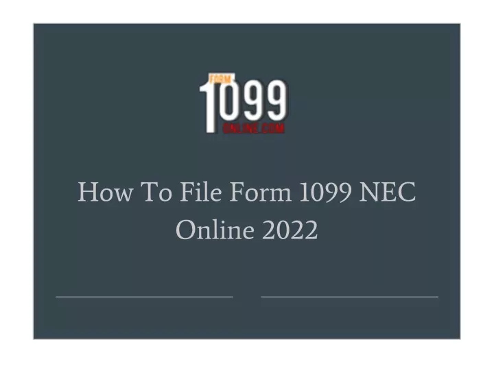 how to file form 1099 nec online 2022